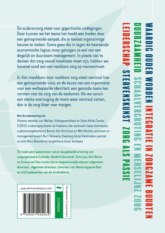 Achterkant van Van maakbare naar raakbare zorg