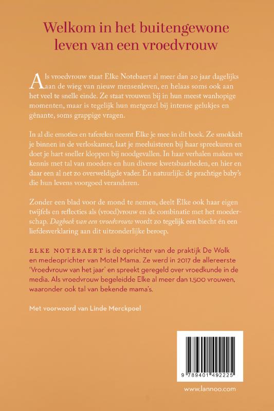Achterkant van Dagboek van een vroedvrouw