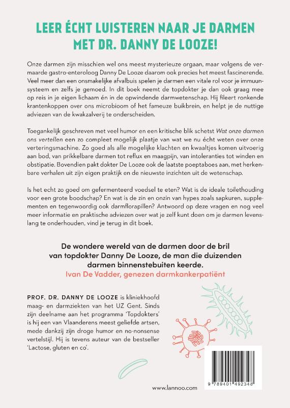 Achterkant van Wat onze darmen ons vertellen