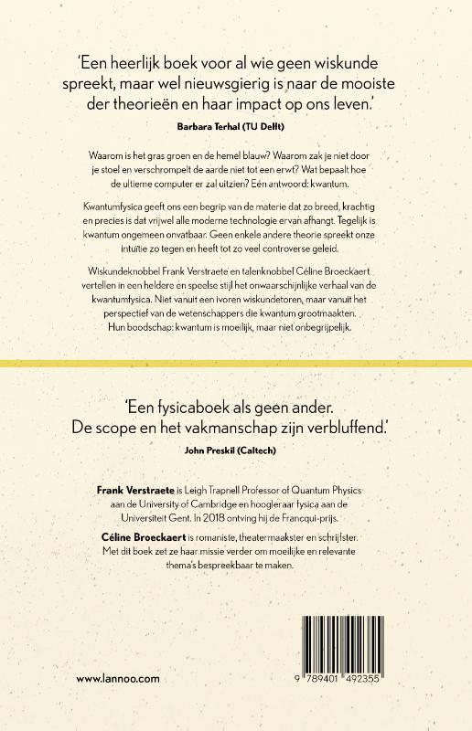 Achterkant van Waarom niemand kwantum begrijpt