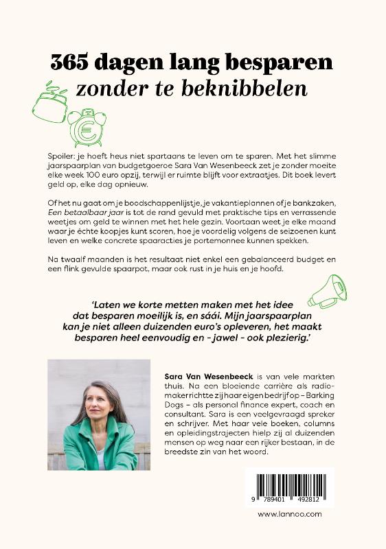 Achterkant van Een betaalbaar jaar