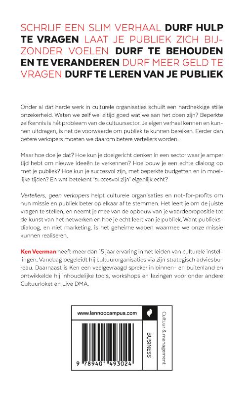 Achterkant van Vertellers, geen verkopers