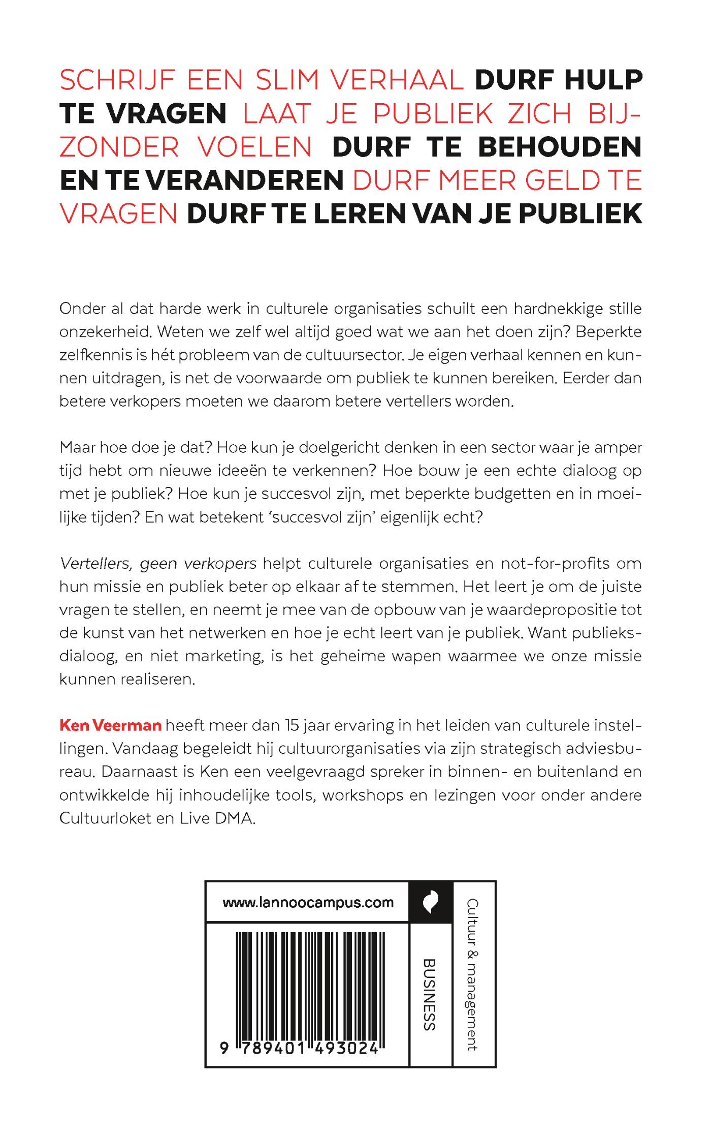 Achterkant van Vertellers, geen verkopers
