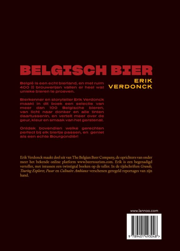 Achterkant van Belgisch bier