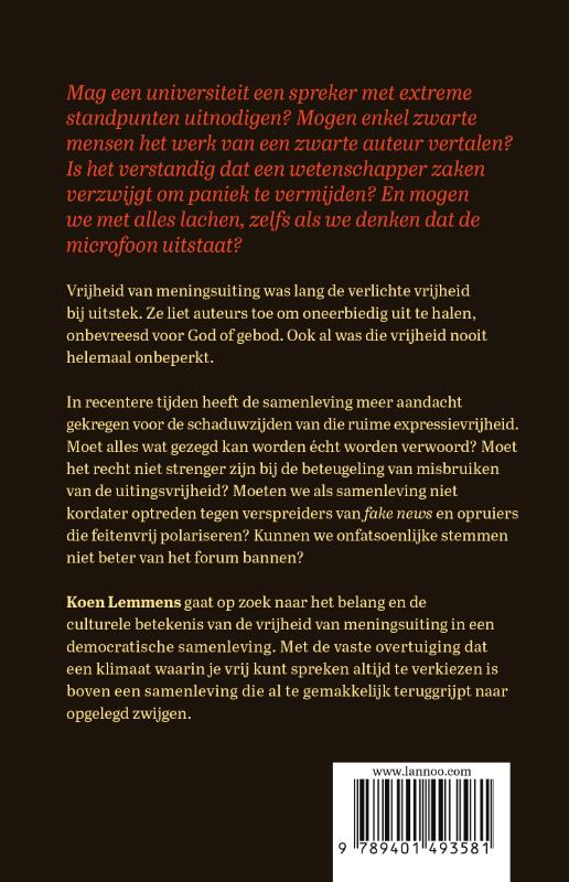 Achterkant van Het wankele recht van spreken
