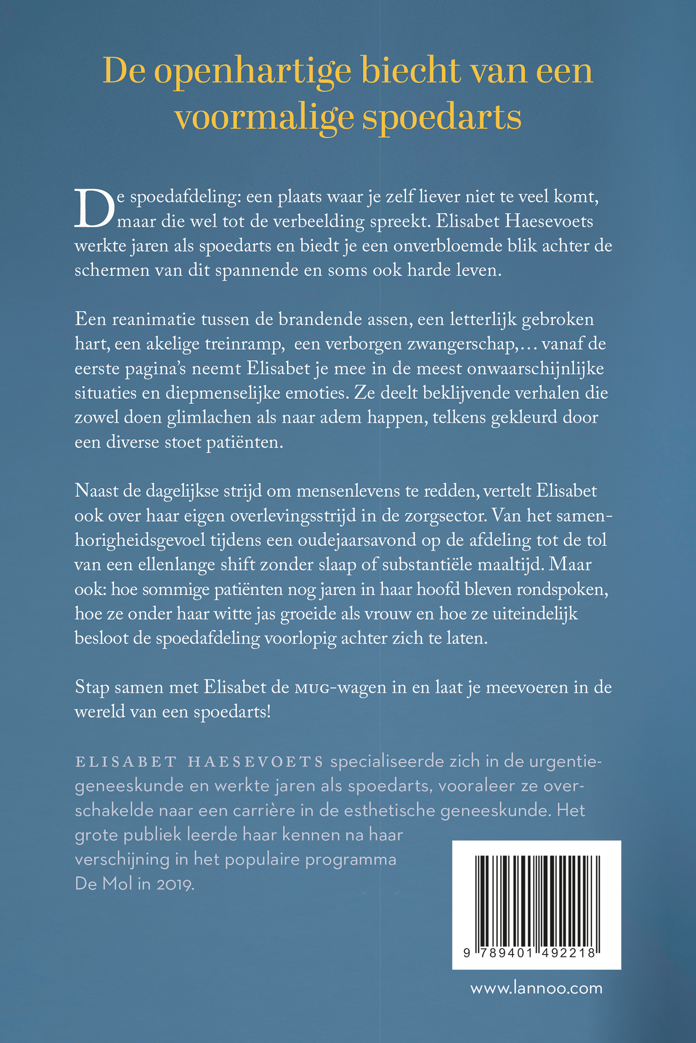 Achterkant van Dagboek van een spoedarts