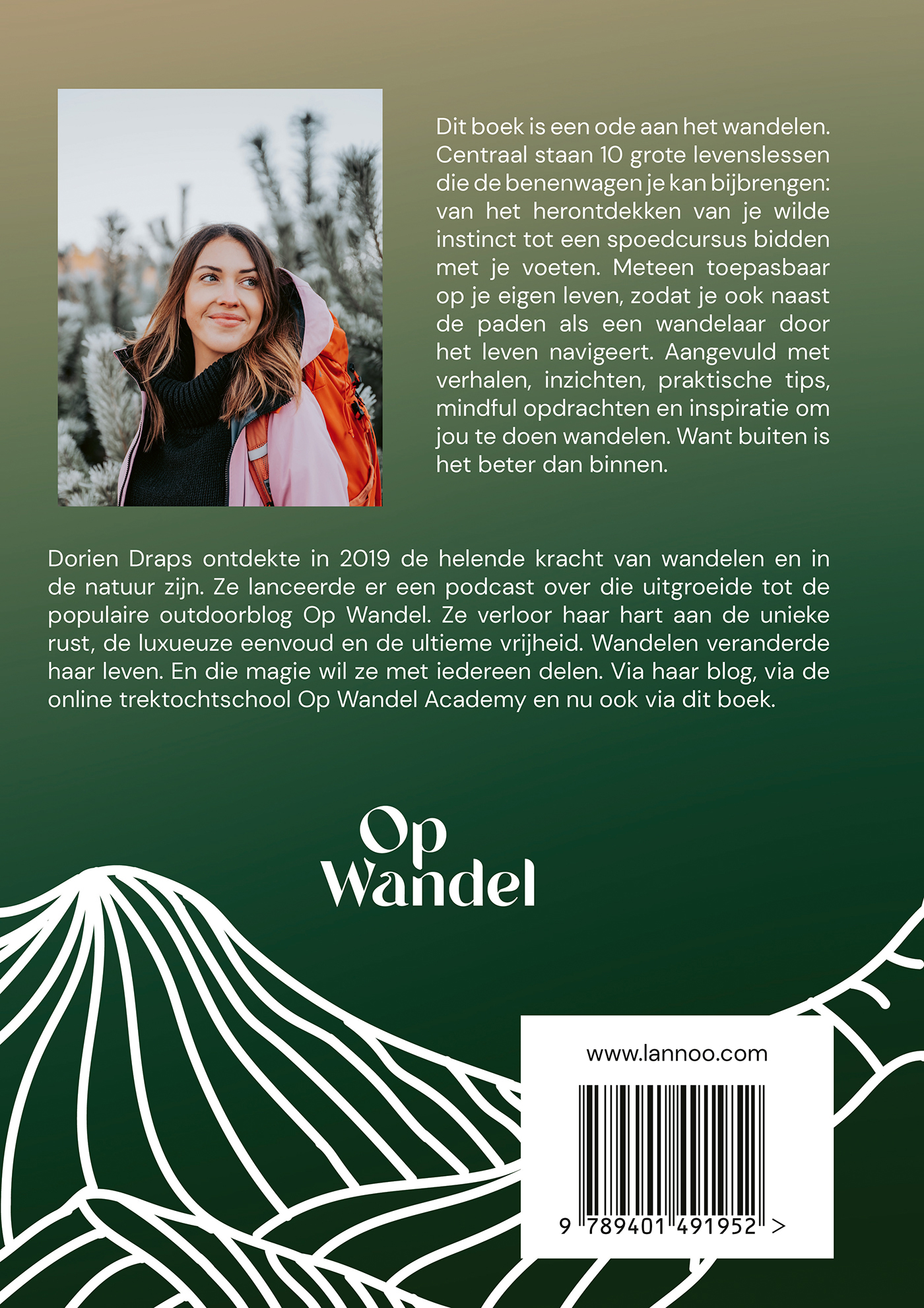 Achterkant van 10 levenslessen van de wandelaar