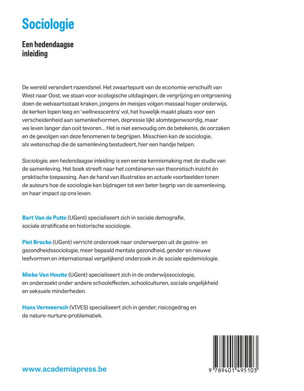 Achterkant van Sociologie