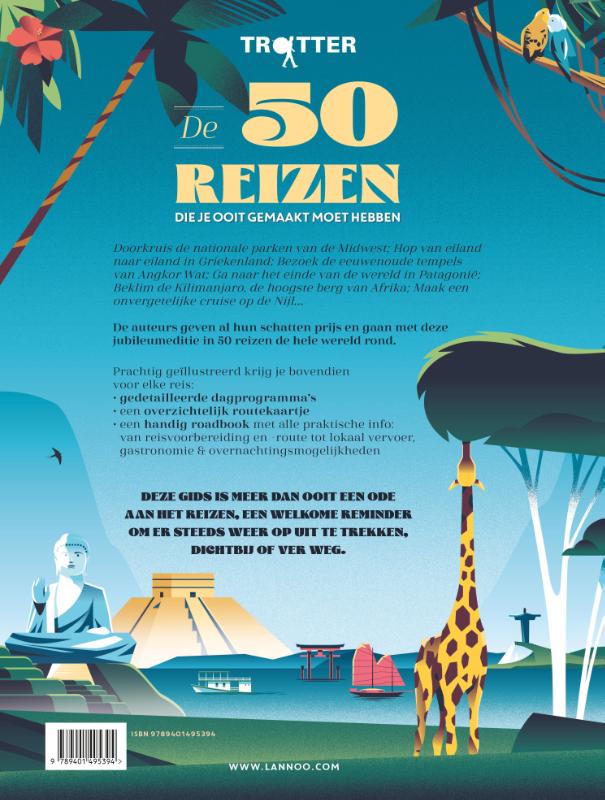 Achterkant van Trotter De 50 reizen die je ooit gemaakt moet hebben