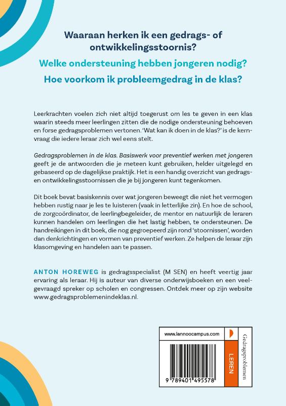 Achterkant van Gedragsproblemen in de klas