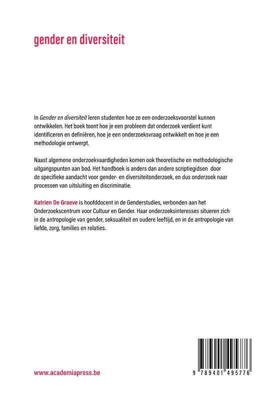 Achterkant van Gender en diversiteit
