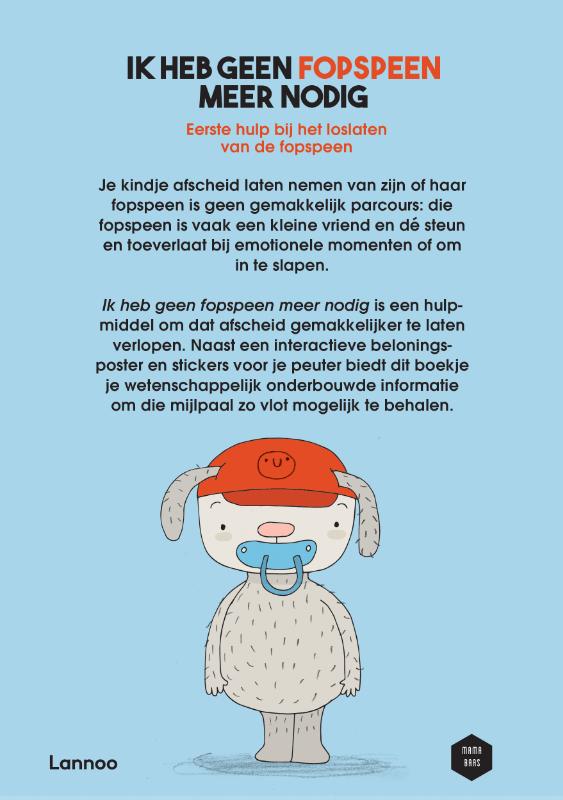 Achterkant van Ik heb geen fopspeen meer nodig