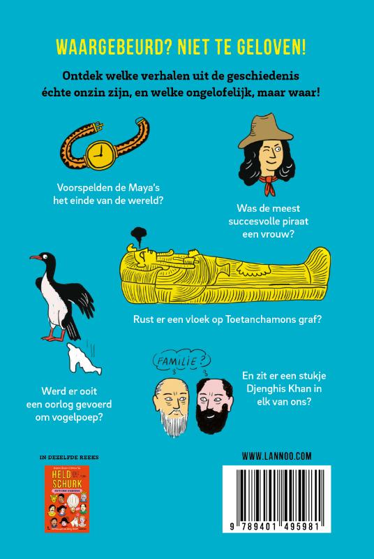 Achterkant van Echt of fake - Een te gekke geschiedenis
