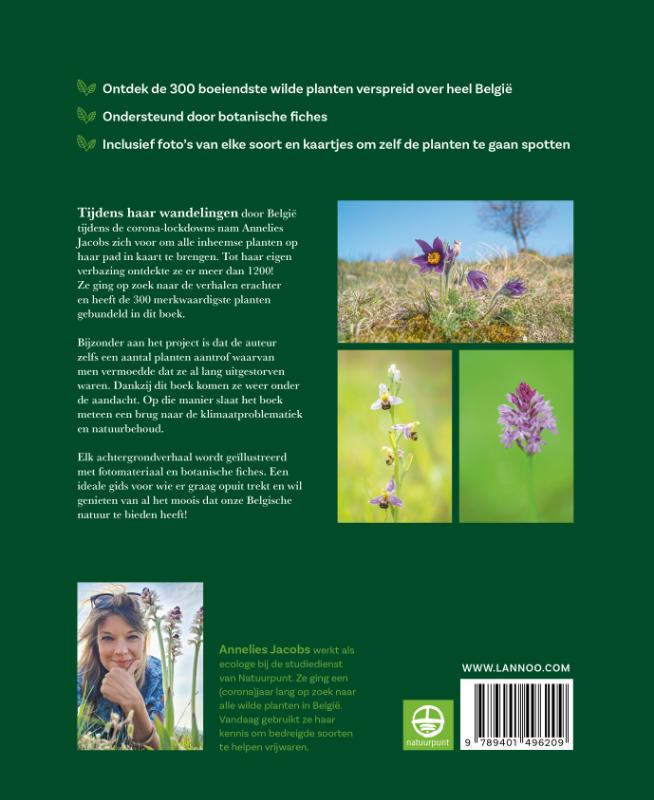Achterkant van De wilde planten van België
