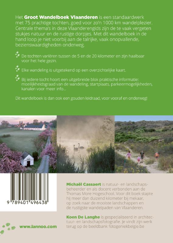 Achterkant van Groot Wandelboek Vlaanderen