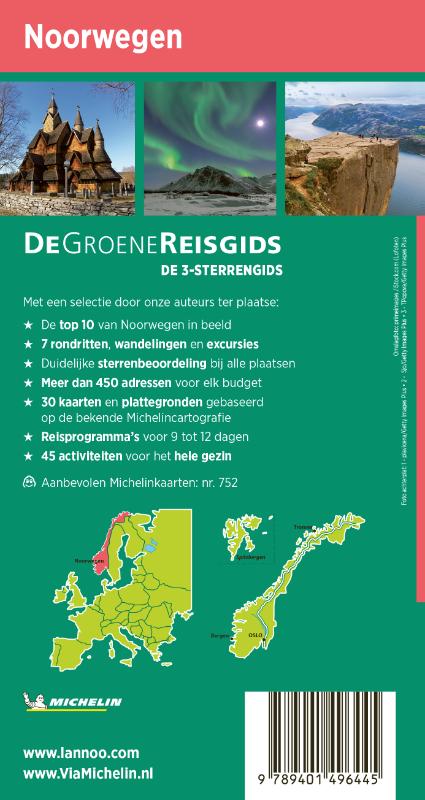 Achterkant van De Groene Reisgids - Noorwegen