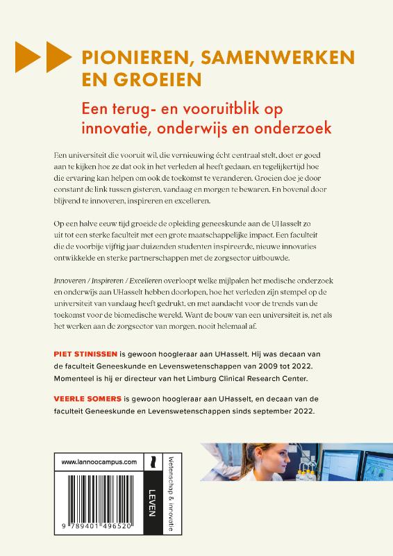 Achterkant van Innoveren / Inspireren / Excelleren