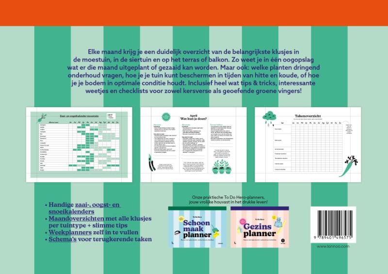 Achterkant van Tuinplanner