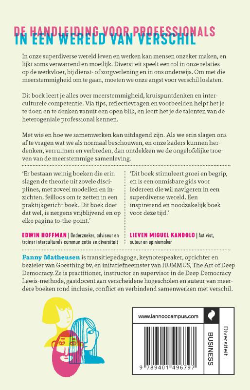 Achterkant van Professioneel handelen in een meerstemmige samenleving