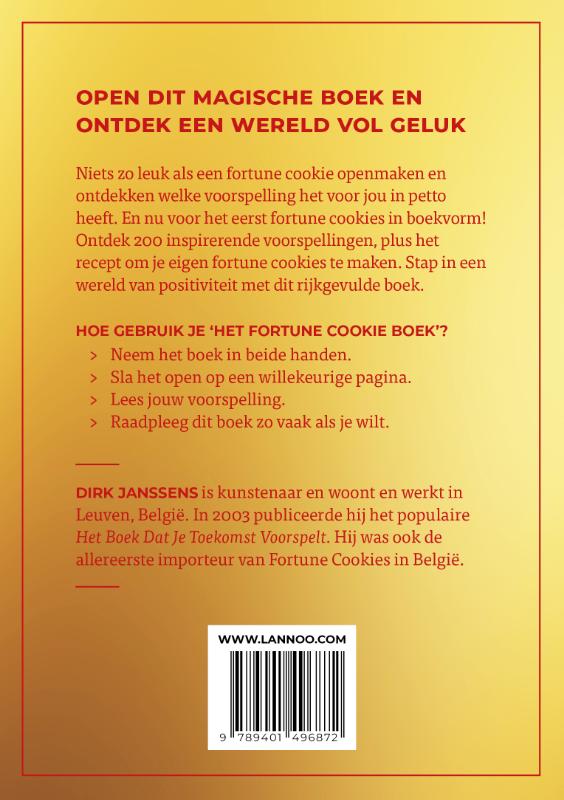 Achterkant van Het Fortune Cookie Boek