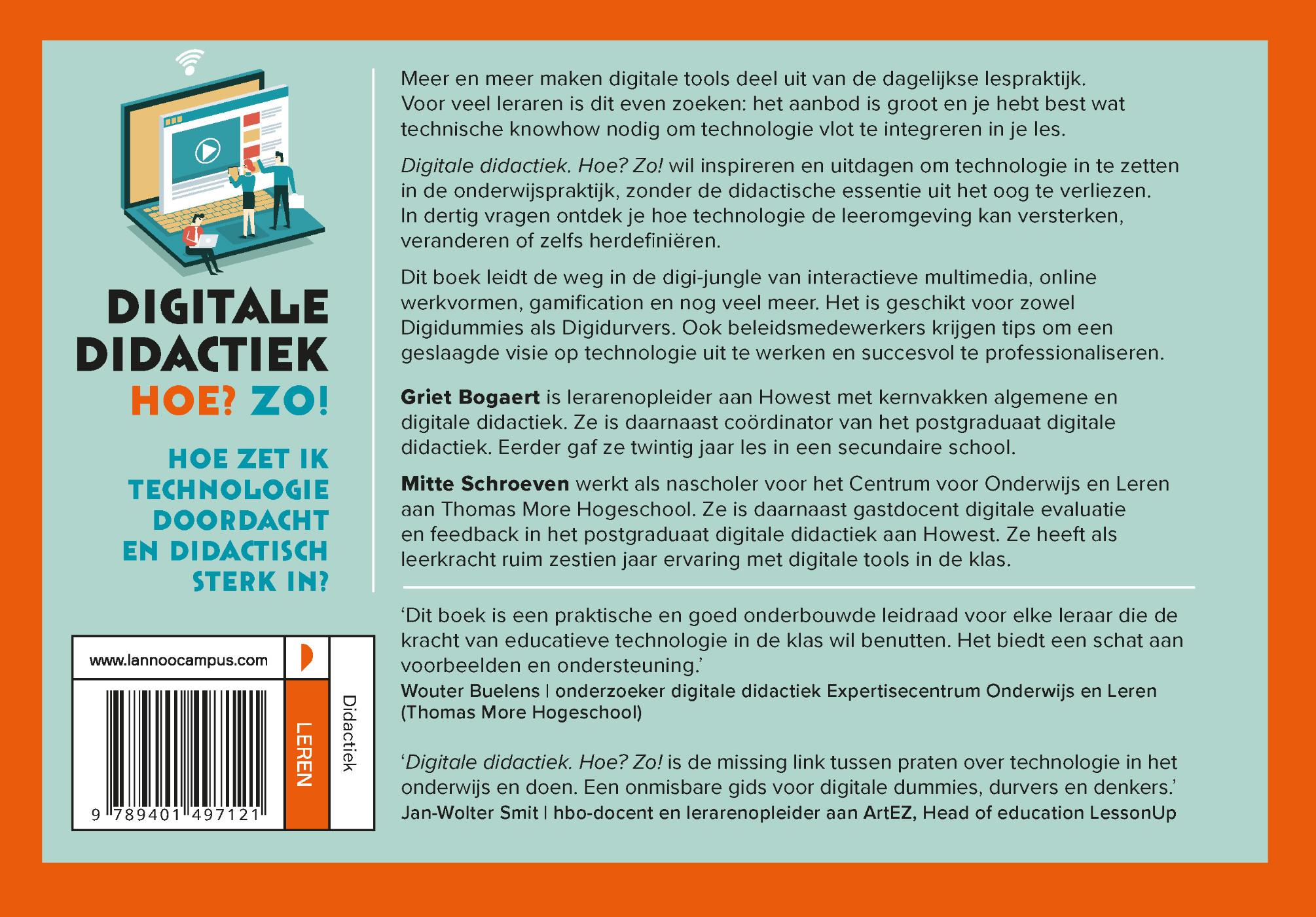 Achterkant van Digitale didactiek. Hoe? Zo!