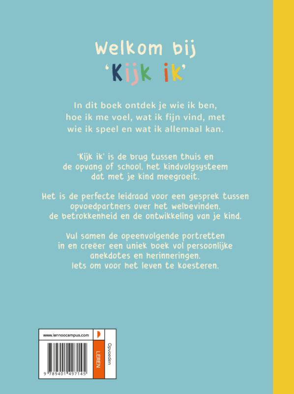 Achterkant van Kijk ik