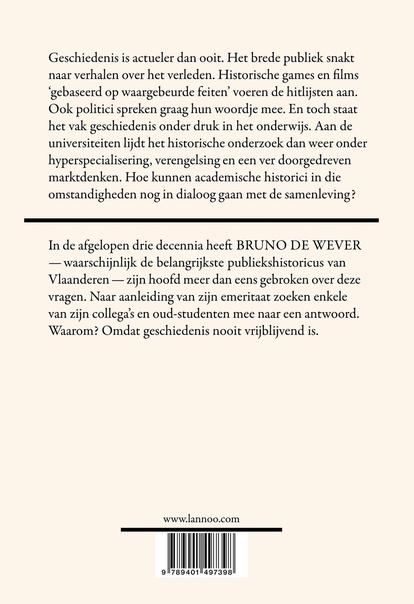 Achterkant van De publieke historicus