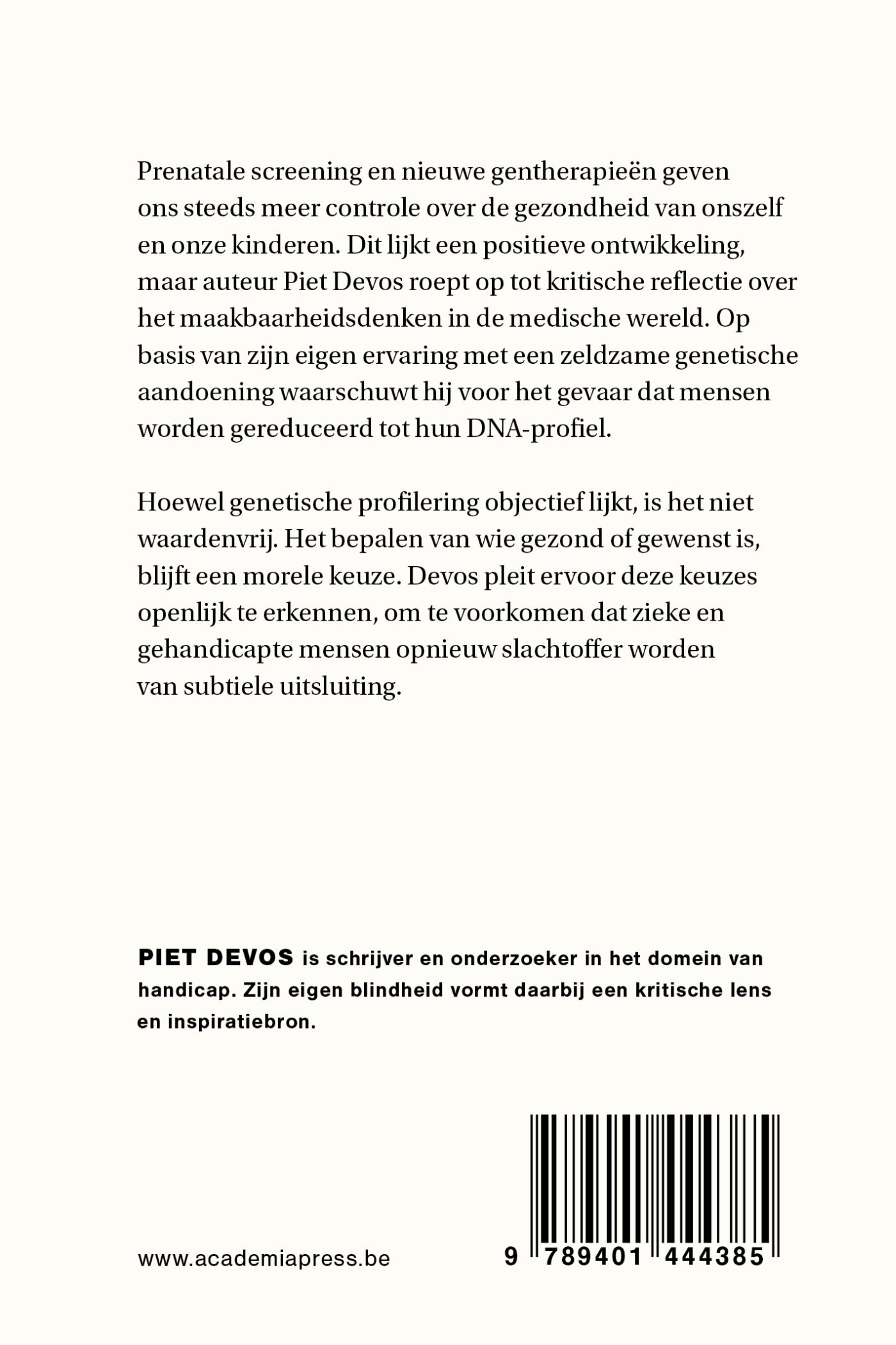 Achterkant van Langs bloedbanen