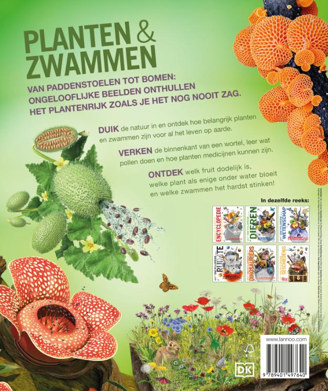Achterkant van Lannoo's grote encyclopedie van planten en zwammen