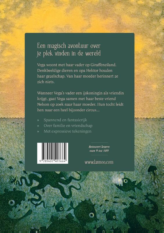 Achterkant van Het hart van een giraf is ongelooflijk groot