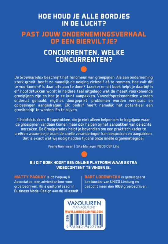 Achterkant van De groeiparadox
