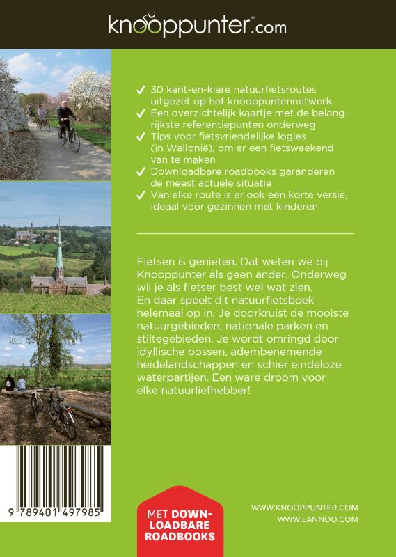Achterkant van Fietsen door de mooiste landschappen van België
