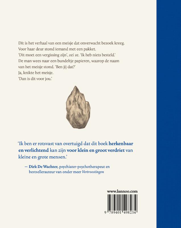 Achterkant van Het meisje en de rots