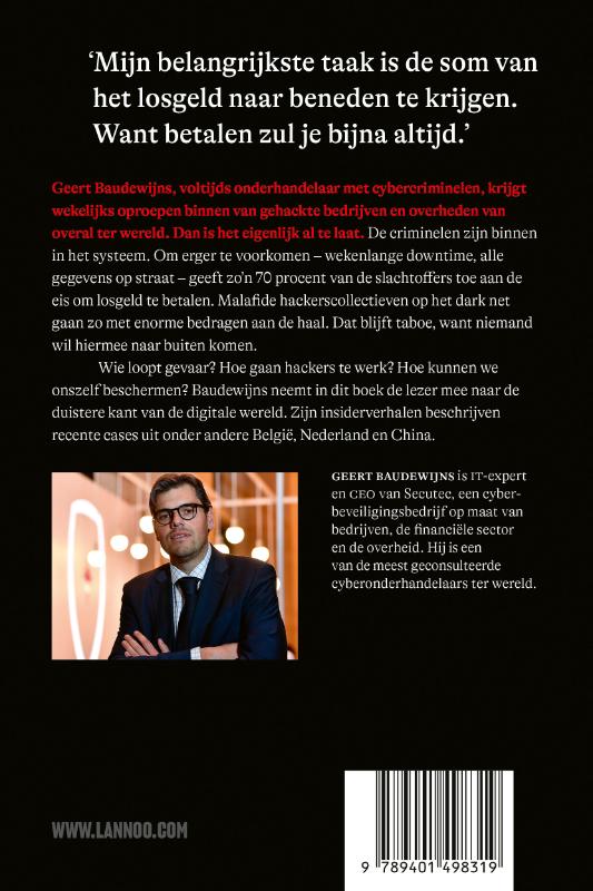 Achterkant van Onderhandelen in het duister