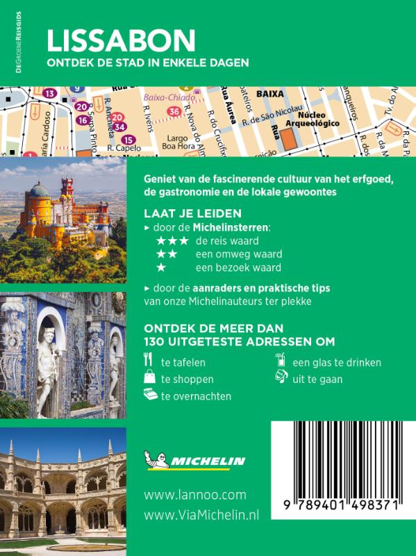 Achterkant van Reisgids Lissabon