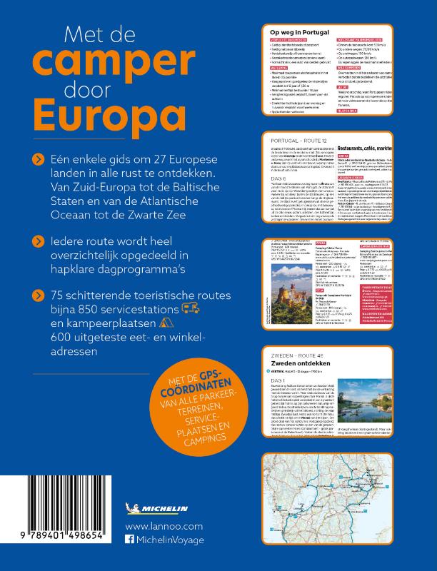 Achterkant van Met de camper door Europa