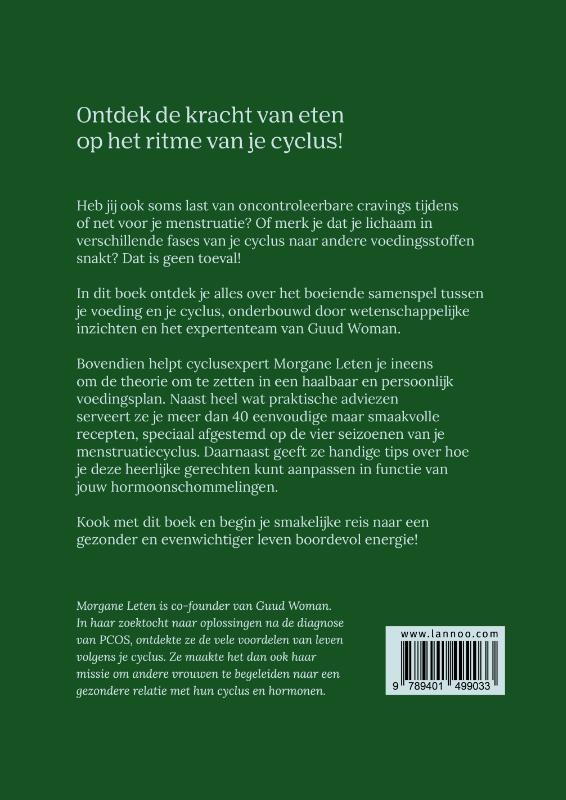 Achterkant van Het Cyclus Kookboek
