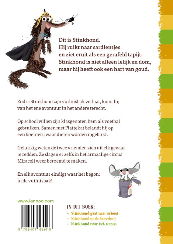 Achterkant van De dikke Stinkhond