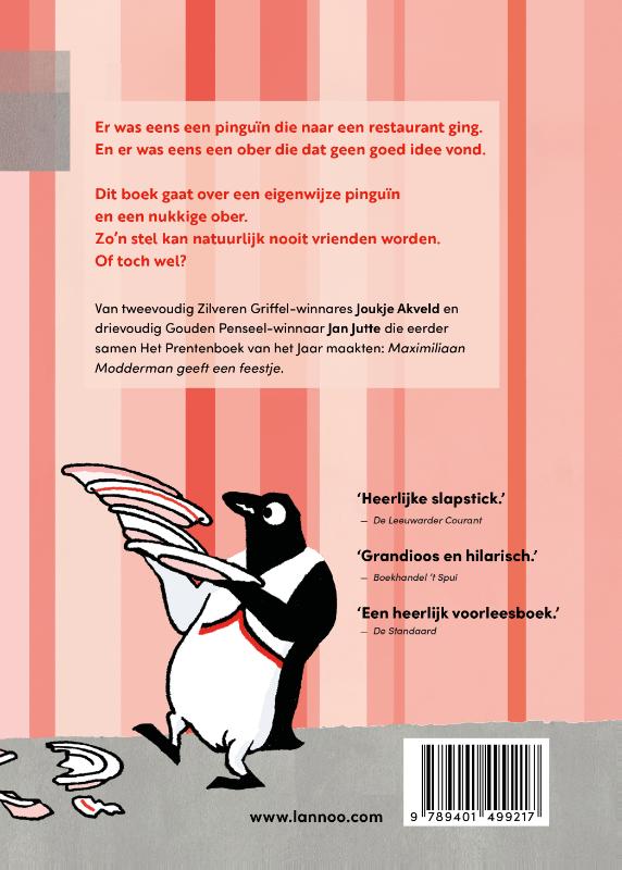 Achterkant van De ober en de pinguïn