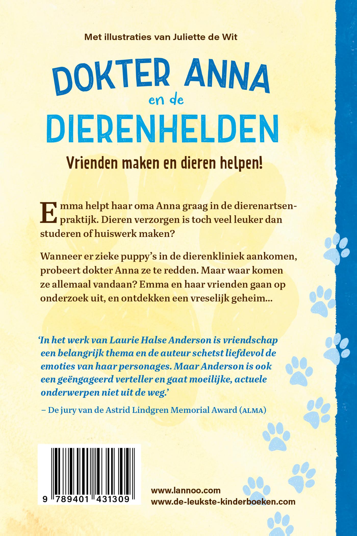 Achterkant van Red de puppy's