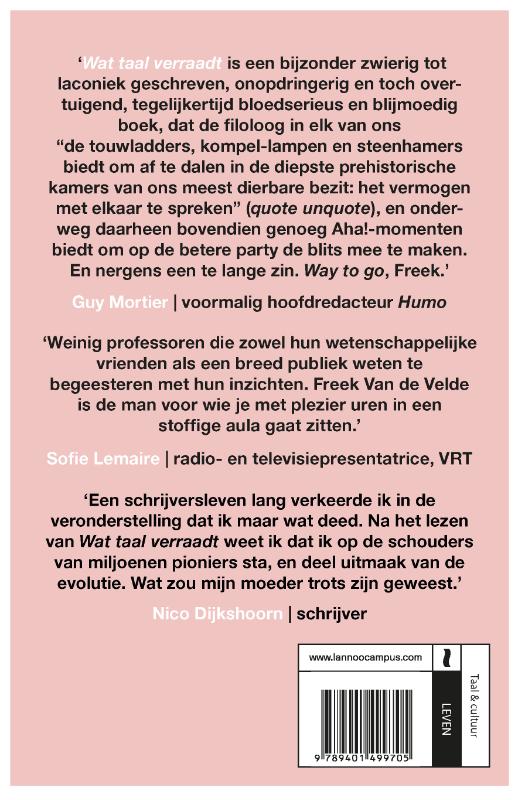 Achterkant van Wat taal verraadt
