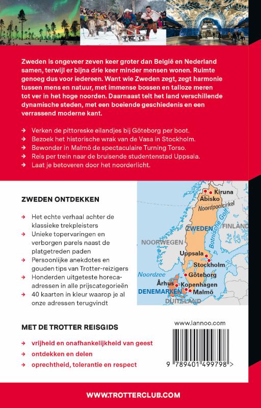 Achterkant van Zweden