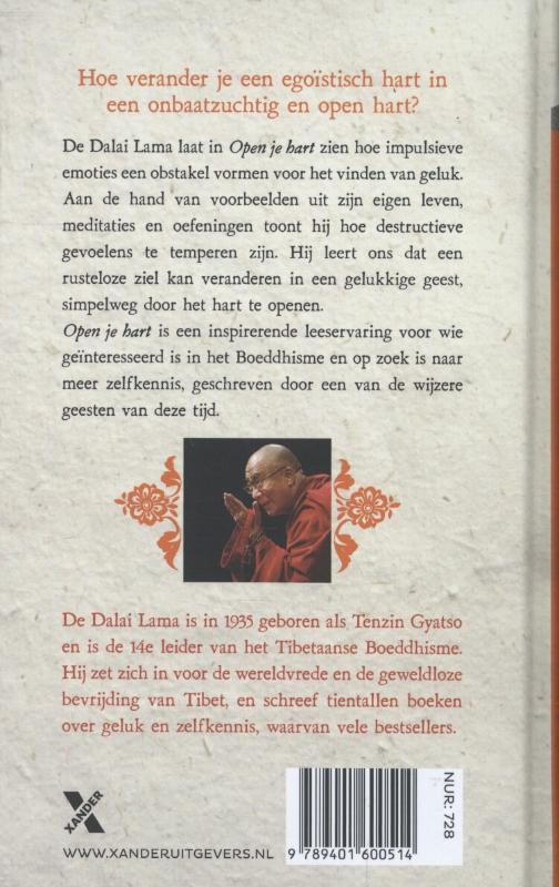 Achterkant van Open je hart