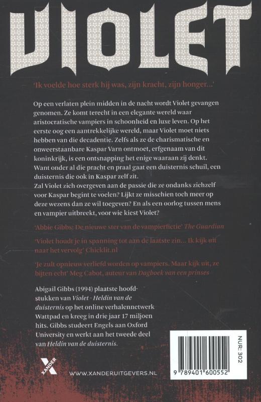 Achterkant van Violet