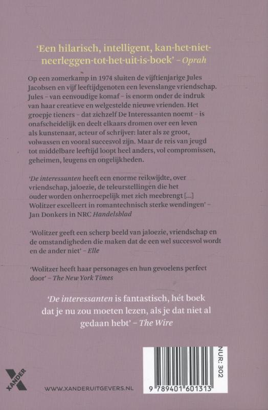 Achterkant van De interessanten