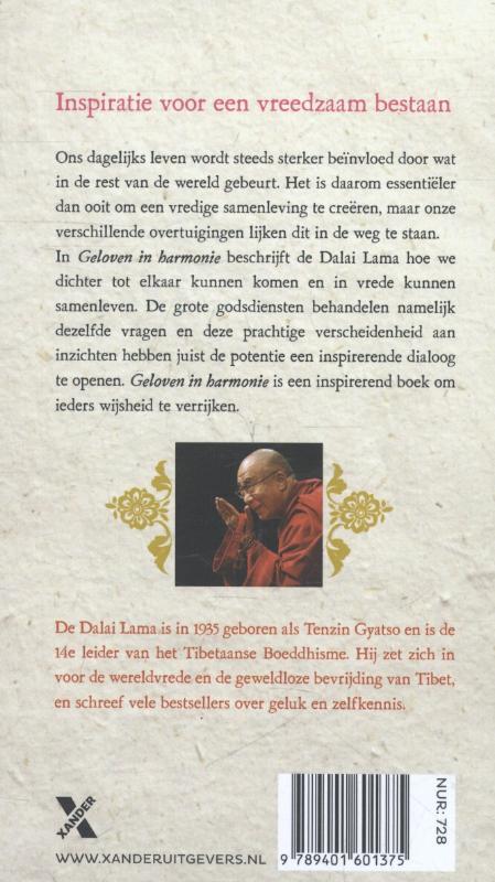 Achterkant van Geloven in Harmonie