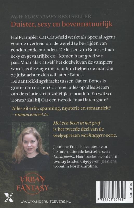 Achterkant van Met een been in het graf