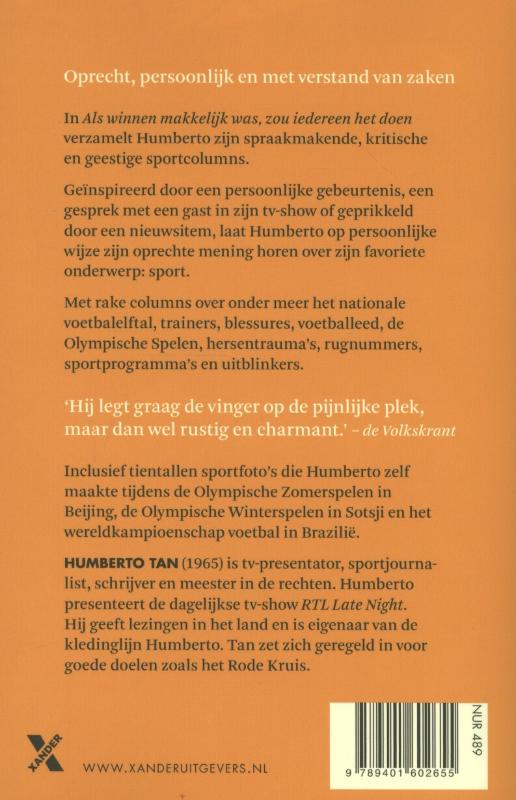 Achterkant van Als winnen makkelijk was, zou iedereen het doen