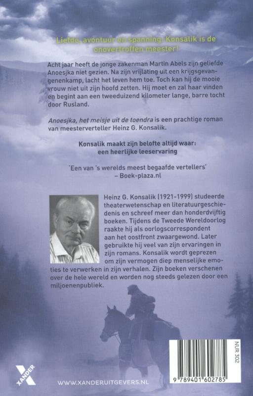 Achterkant van Anoesjka, het meisje uit de toendra