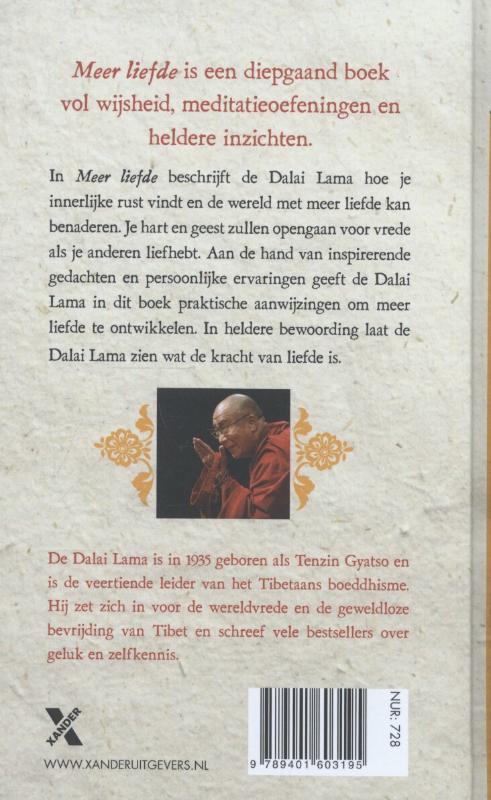 Achterkant van Meer liefde